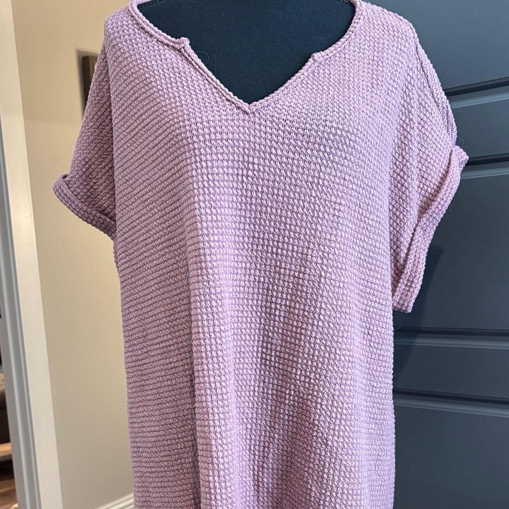 SHEIN Lavender Textured Tunic